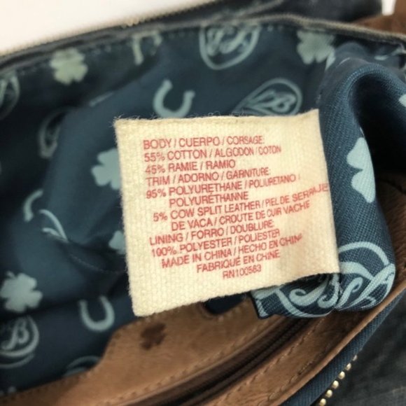 Lucky Brand Denim & Leather Boho Mini Shoulder Bag - Picture 5 of 11